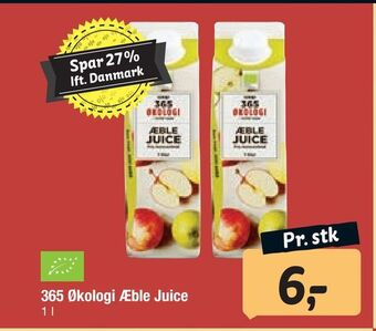 Fakta Tyskland 365 økologi æble juice tilbud