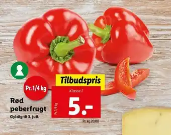 Rød peberfrugt