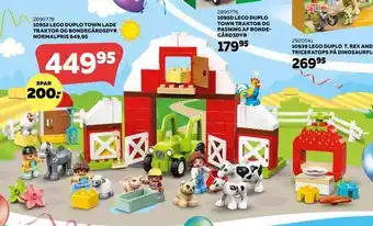 Legekæden 10952 lego duplo town lade traktor og bondegårdsdyr normalpris 649,95 tilbud