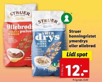 Struer honningristet ymerdrys eller øllebrød