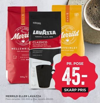 MENY Merrild eller lavazza tilbud