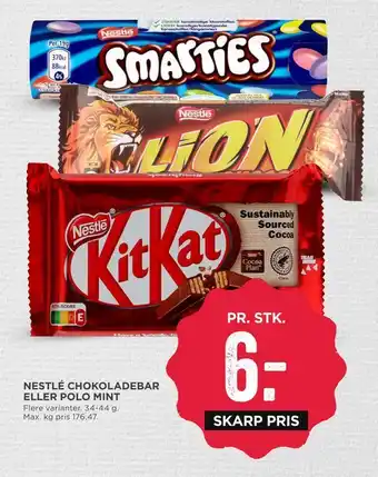 MENY Nestlé chokoladebar eller polo mint tilbud
