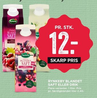 MENY Rynkeby blandet saft eller drik tilbud