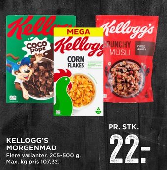 MENY Kellogg's morgenmad tilbud