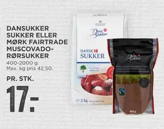 MENY Dansukker sukker eller mørk fairtrade muscovadorørsukker tilbud