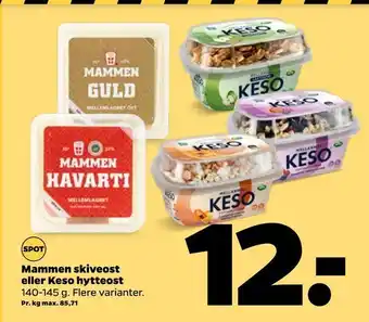 Mammen skiveost eller keso hytteost