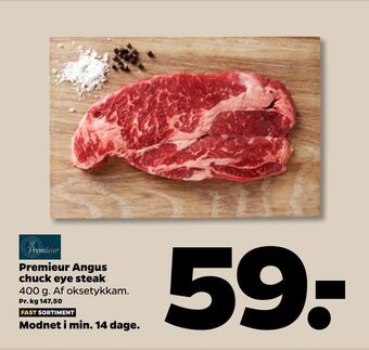Netto Premieur angus chuck eye steak tilbud