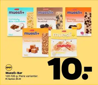 Netto Muesli+ bar tilbud