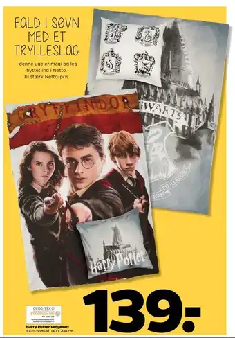 Netto Harry potter sengesæt tilbud