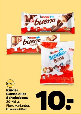 Netto Kinder bueno eller schokobons tilbud