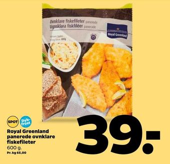 Netto Royal greenland panerede ovnklare fiskefileter tilbud