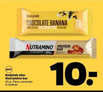 Netto Bodylab eller nutramino bar tilbud