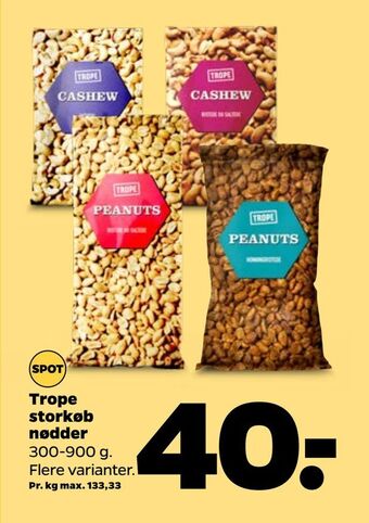 Netto Trope storkøb nødder tilbud