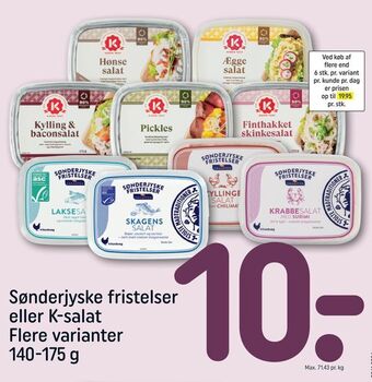 REMA 1000 Sønderjyske fristelser eller k-salat tilbud