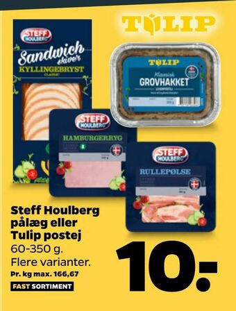 Netto Steff Houlberg pålæg eller Tulip postej tilbud