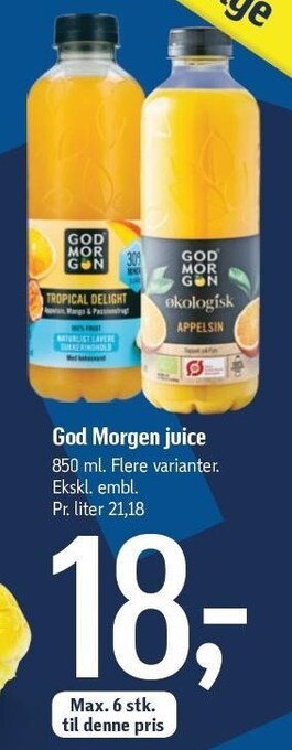 Føtex God morgen juice tilbud