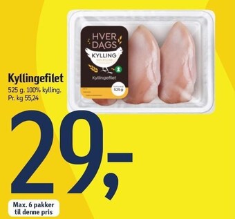 Føtex Kyllingefilet tilbud