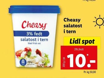 Let-Køb Cheasy salatost i tern tilbud
