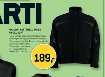 XL-BYG Mascot® softshell jakke ripoll sort tilbud