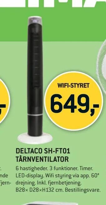 Deltaco sh-ft01 tårnventilator