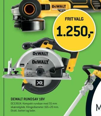 XL-BYG Dewalt rundsav 18v tilbud