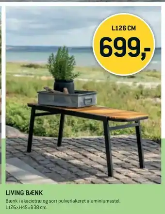 XL-BYG Living bænk tilbud