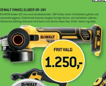 XL-BYG Dewalt vinkelsliber xr 18v tilbud