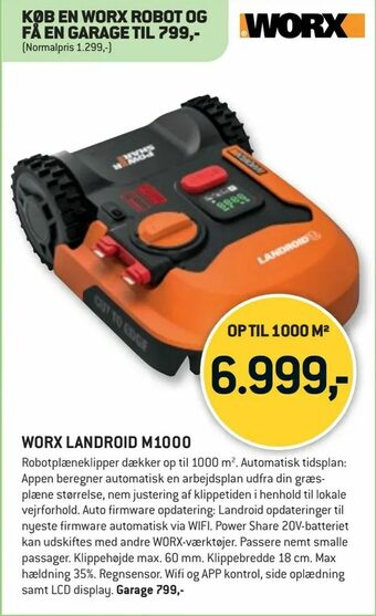 XL-BYG Worx landroid m1000 tilbud