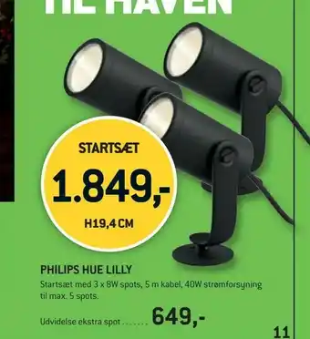 XL-BYG Philips hue lilly tilbud