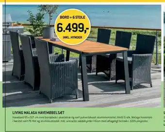 XL-BYG Living malaga havemøbelsæt tilbud