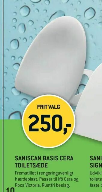 XL-BYG Saniscan basis cera toiletsæde tilbud