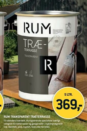 XL-BYG Rum transparent træterrasse tilbud