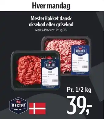 Føtex Mesterhakket dansk oksekød el. grisekød pr. ½ kg tilbud