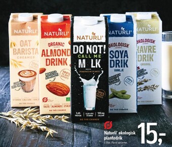 Føtex Naturli´ økologisk plantedrik tilbud