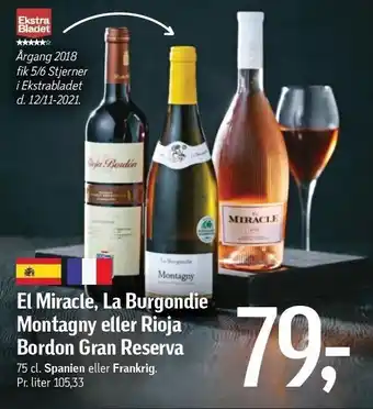Føtex El miracle, la burgondie montagny el. rioja bordon gran reserva tilbud