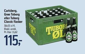 Føtex Carlsberg, grøn tuborg el. tuborg classic flasker tilbud