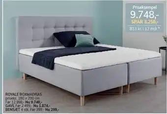 Daells Bolighus Royal boxmadras tilbud