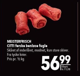 Citti Ferske benløse fugle tilbud