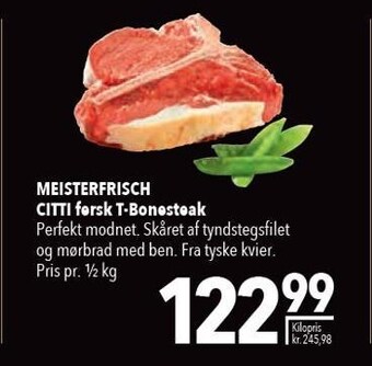 Citti Fersk t-bonesteak tilbud