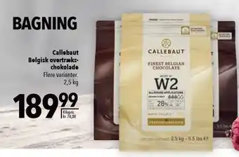 Citti Callebaut belgisk overtrækschokoade tilbud