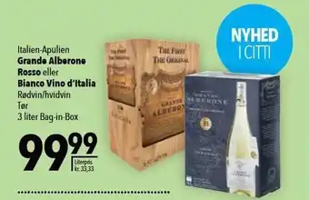 Citti Grande alberone rosso el. bianco vino d'italia tilbud