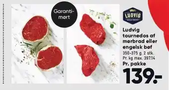 Bilka Tournedos af mørbrad el. engelsk bøf tilbud