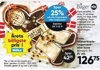 Bilka Spar 25% på alle kagemænd og kagekoner tilbud