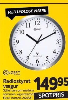 Din Isenkræmmer Radiostyret vægur tilbud