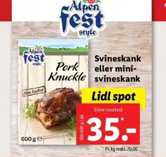 Lidl Svineskank eller mini Svineskank tilbud