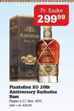 Poetzsch Padborg Plantation xo 20th anniversary barbados rom tilbud
