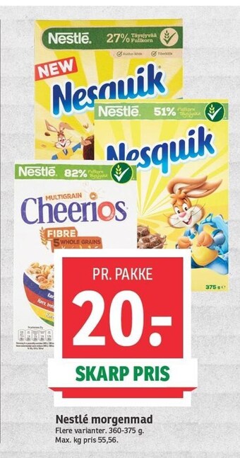 SPAR Nestlé morgenmad tilbud