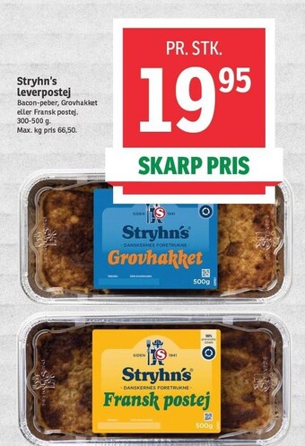SPAR Stryhn's leverpostej tilbud