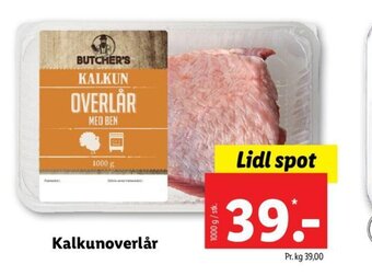 Lidl Kalkunoverlår tilbud