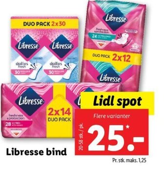 Lidl Libresse Bind tilbud